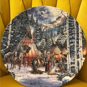 The Bradford Exchange Native American Themed Dinner Plate - collectible plate
